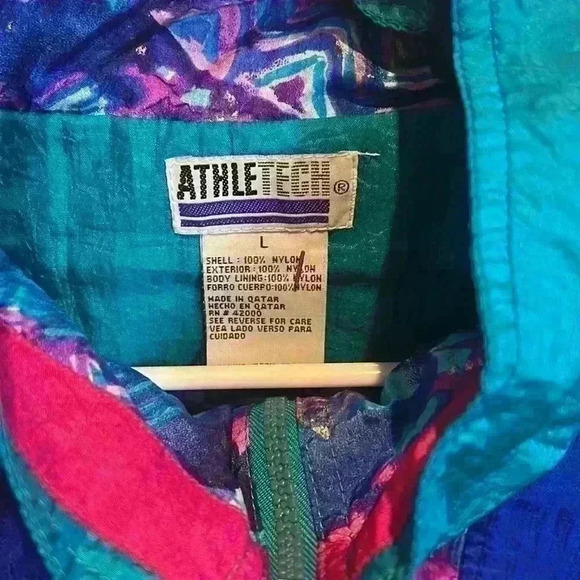 Vintage Atheltech zip up jacket woman’s size Large - Picture 2 of 5